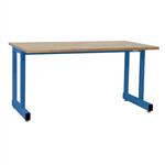 BenchPro Dewey Series Workbench, Solid Maple Top, 5,000 LB Cap., Blue